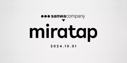 ミラタップ ロゴ サンワカンパニー 未来をタップする