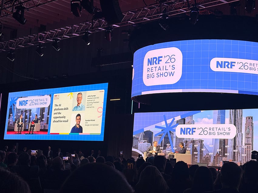 NRF'26 Walmart U.S. CEOとGoogle CEO登壇セッションの様子
